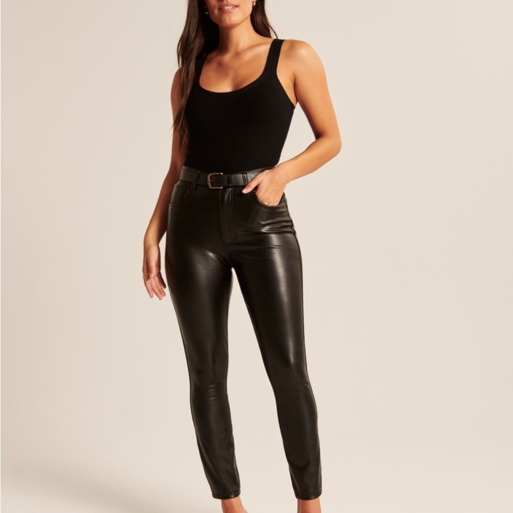Abercrombie Vegan Leather Skinny Pant